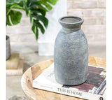 9.25" Grey Wash Deco Vase