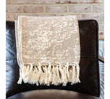 50 X 60 Khaki Pattern Throw