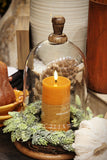 4" Orange Led Pillar Candle