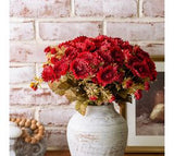 13" Red Mum Bunch