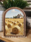 Arch Top Hayfield Framed Art