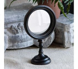 9" Antique Bronze Table Mirror