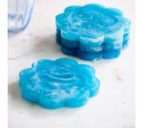 S/4 4" Bl Resin Coasters