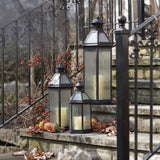 Lantern 14.75h, 20.5h, 27.5h Metal/glass - Br