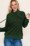 Mock Drawstring Neck Sweatshirt