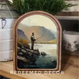 Arch Top Fisherman Framed Art