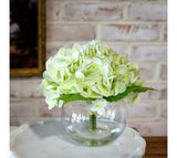 Light Green Hydrangea In Glass Vase