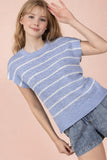 Striped Knit Sweater Vest Top