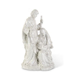 11.5 Inch White Glitter Nativity