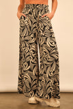 Curvy Printed Wide Leg Long Pants
