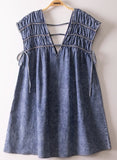 Mineral Washed Chambray Mini Dress