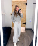 Elastic Waist Vintage Washed Stripe Pants