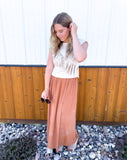 Suede Fringe Detail Top