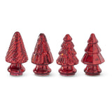 Mini Red Mercury Glass Christmas Trees