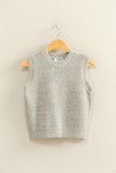 Sleeveless Crew Neck Knit Top