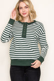 Rib Striped Pullover Sweater