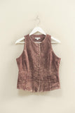 Mineral Washed Sleek Buttoned Vest