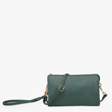 Riley Monogrammable 3 Compartment Crossbody/wristlet | Forest Green