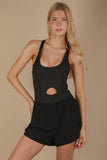 Front Cutout Activewear Romper