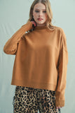 Soft-touch Mock Neck Knit Sweater