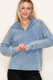 Mineral Garment Washed Long Sleeve Top