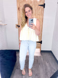 Woven V-neck Top
