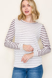 Dotted Striped Polly French Terry Top