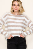 Bold Striped Crew Neck Pullover