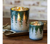 Glass Forest Candle Holder