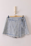 Washed Denim Skort