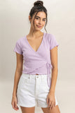 Tie Front Wrap Crop Top