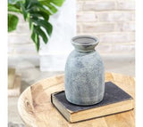 7" Grey Wash Deco Vase