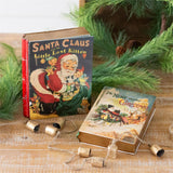 Vintage Christmas Nesting Metal Book Boxes