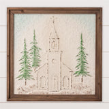 Wall Art - Embossed Church In Forest