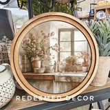 8" Round Rustic Kitchen Art