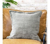 18 X 18 SLATE VELVET PILLOW