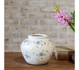 5.3"w Blue Flower Bouquet Vase