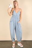 Mineral Washed Cotton Jumpsuit