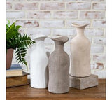 *inner* 3 Asst 9.5" Fluted Earth Vases