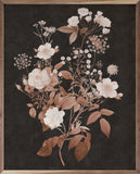 Dark Vintage Floral 3 By Nina Blue 16x20