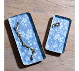 Blue Floral Rect. Trays