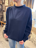 Fleece Relaxed Fit Oversized Mockneck Sweatshirt