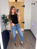 Exposed Seam Sleeveless Knit Top