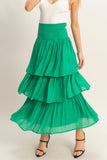 Tiered Smocked Waist Skirt