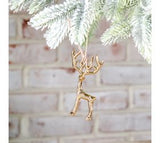 2" Gold Reindeer Ornament