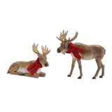 Moose 7"h, 9.5"h Resin/knit Fabric