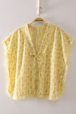 All Over Lace Trimmed Blouse Top