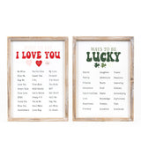 10x14x1.5 rvs wood frame sign  (LOVE/LUCKY)