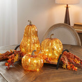 Led Pumpkin 6.5h, 4.5h, 11.5h Glass 3 Aaa Batteries Not Included