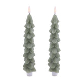 Fia Wick Tree Taper Candle (set Of 2) 9.5h Wax/plastic 4 & 8 Hr Timer 2 Aaa Batteries Not Included